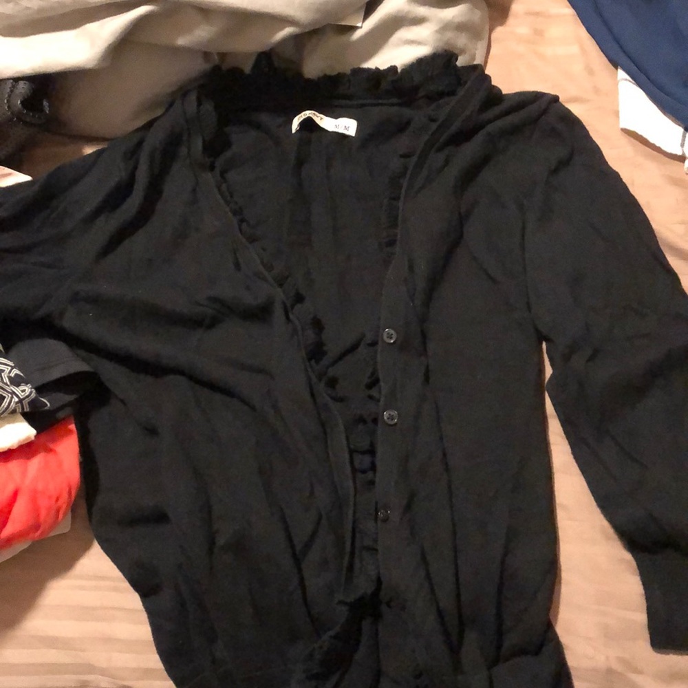 Black cardigan